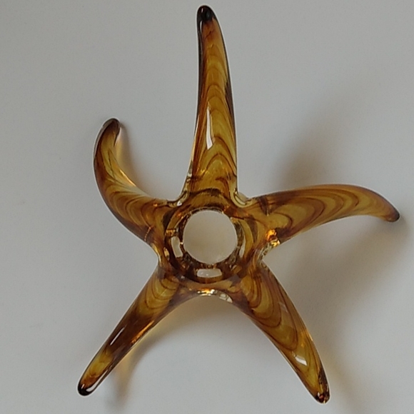 WATERFORD EVOLUTION Blown Glass SERIES CRYSTAL STARFISH Hand-made Stamped Neiman - Picture 3 of 7